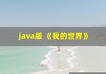 java版 《我的世界》